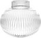 Round Glass Vase, Flower Vase for Bouquet, Ribbed Glass Vase, Fluted Vase, Clear Glass Vase for Tulips, Modern Glass Vase for Living Room, Office, Coffee Table, Shelf, Wedding, 6 Inches